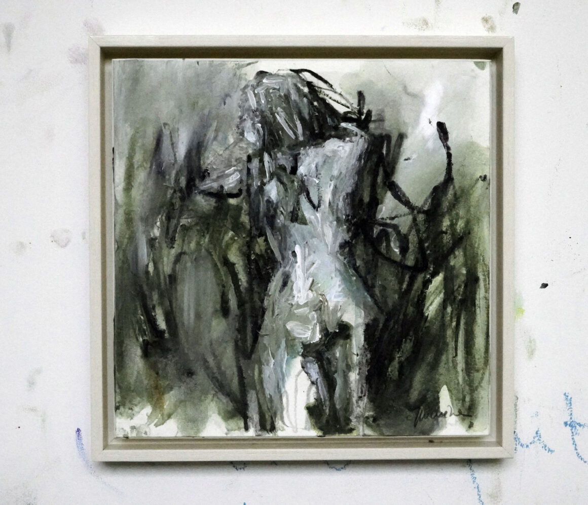 DE DOS DANS LES HERBES ( 19,5x19,5) Catherine Duchêne