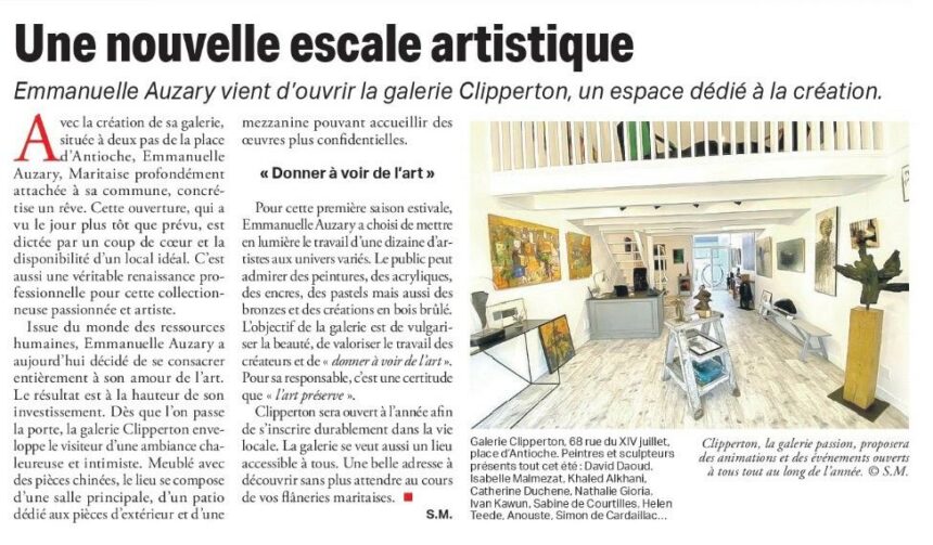 La Galerie CLIPPERTON se fait connaître !